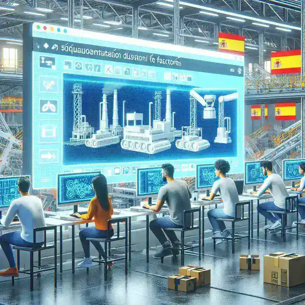 "Startup española implementa tecnología de gemelos digitales en fábricas para optimizar procesos industriales."